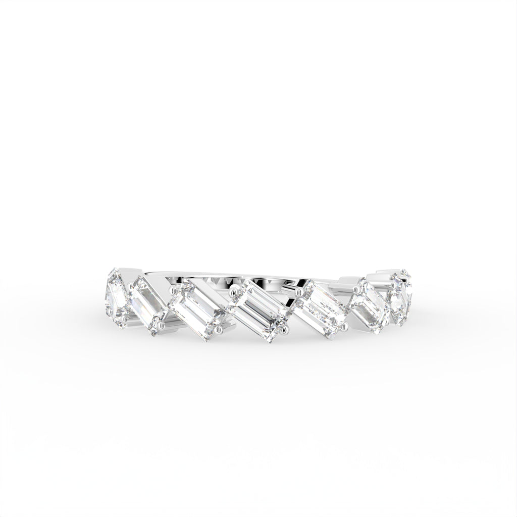 18K Yellow Gold Baguette Eternity Diamond Ring — TOP