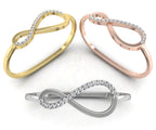 18K Infinity Round Diamond Bracelet — 3 COLOR