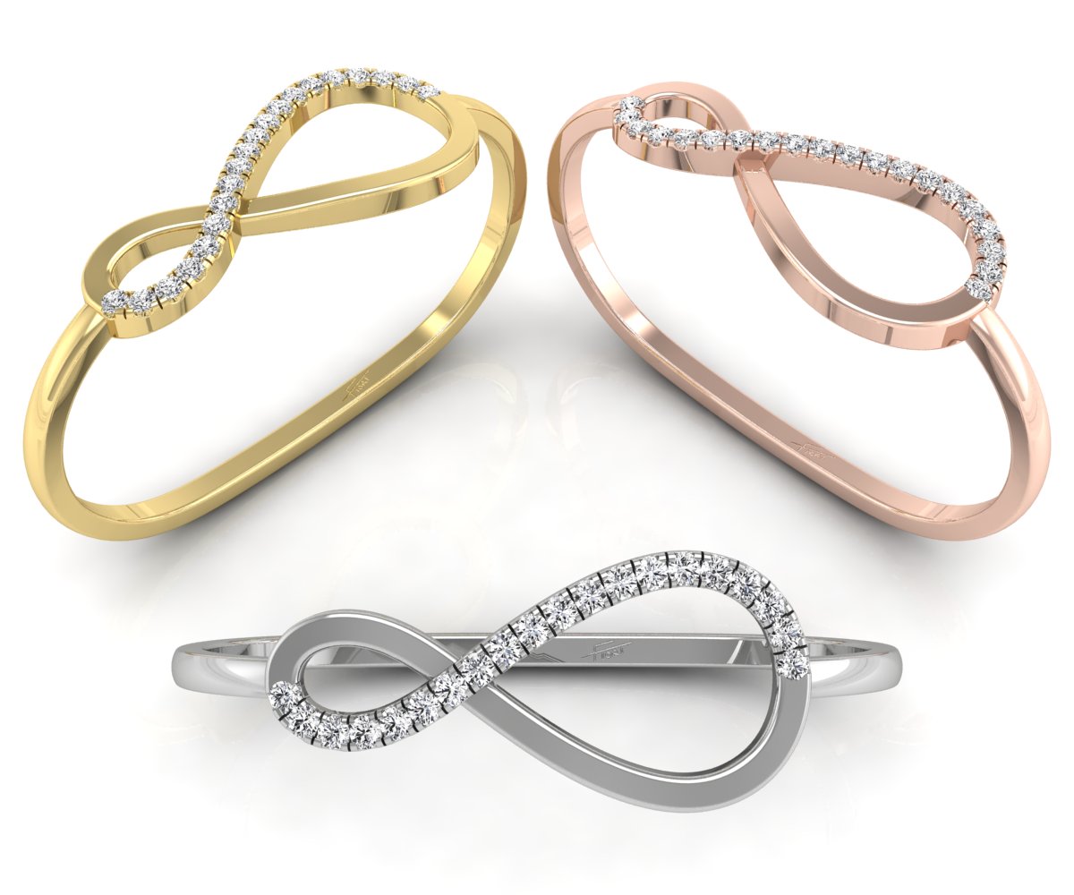 18K Infinity Round Diamond Bracelet — 3 COLOR