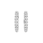 18K Diamond Hoop Earrings — BACK