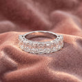 18K Eternity Emerald Diamond Ring — AI cloth, in-house