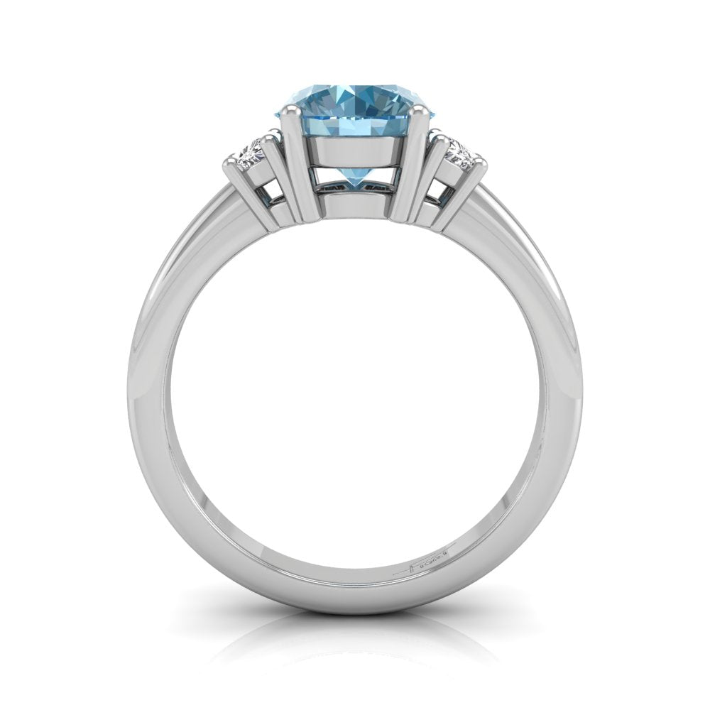 vimg:FJ2297|18K Trilogy Round Diamond Ring — FRONT