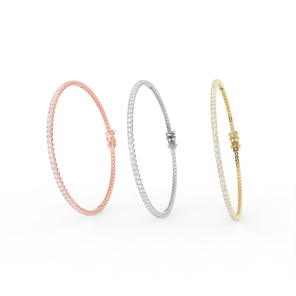 18K Diamond Bracelet — 3 COLOR