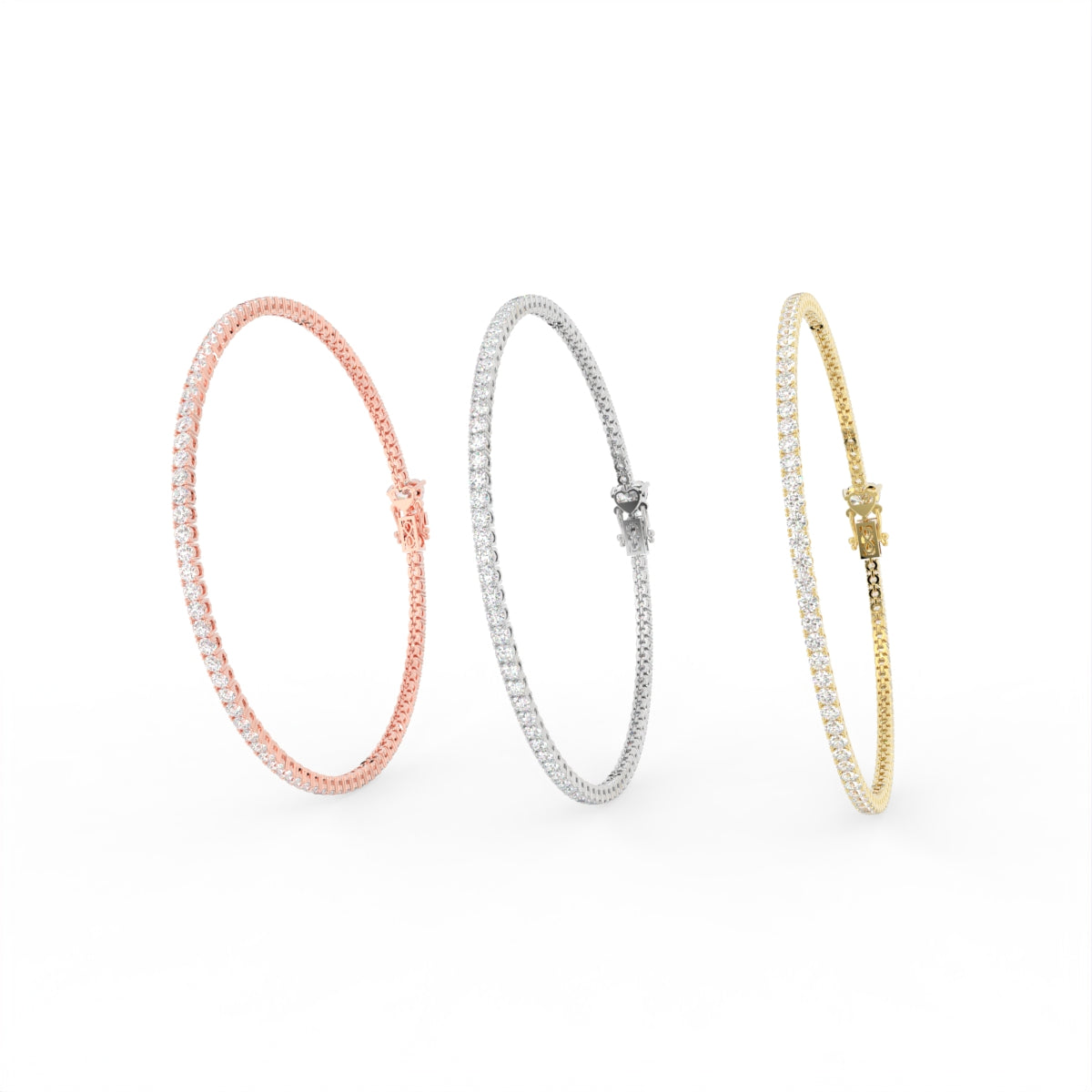 18K Diamond Bracelet — 3 COLOR