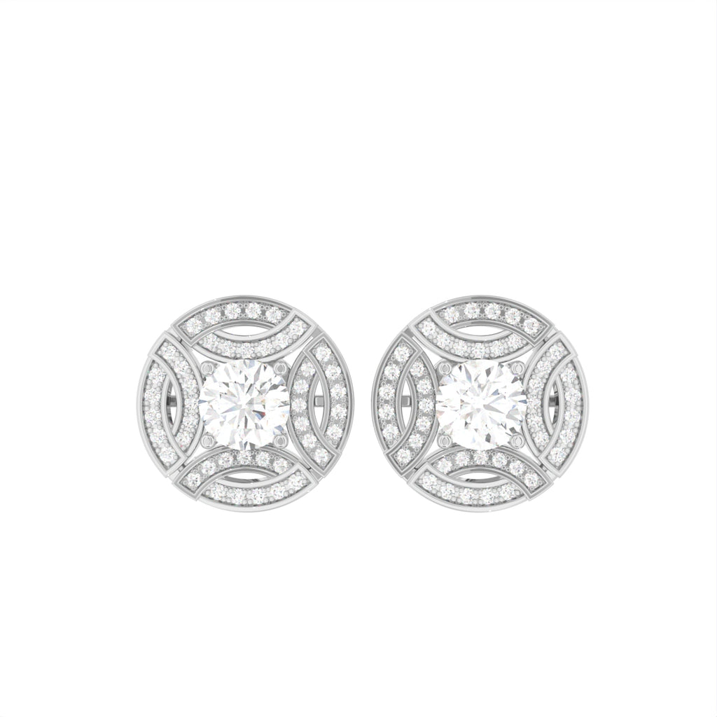 18K Bespoke Diamond Stud Earrings — TOP