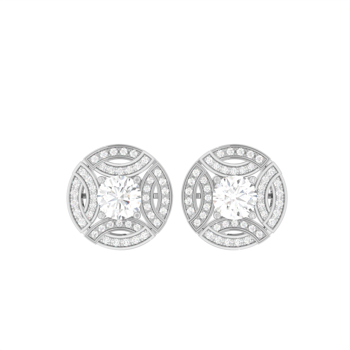 18K Bespoke Diamond Stud Earrings — TOP