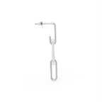 14K Round Drop Bespoke Diamond Earrings — SIDE VIEW