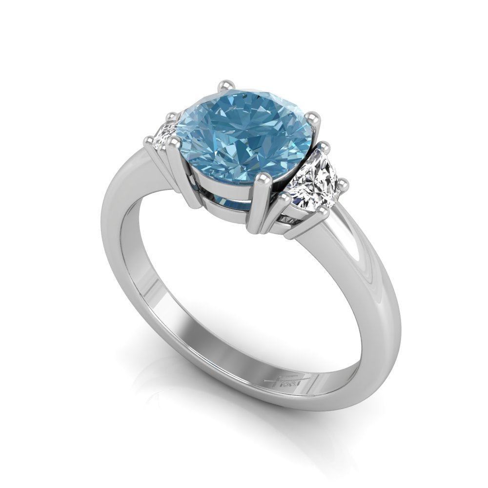 vimg:FJ2297|18K Trilogy Round Diamond Ring — 3D VIEW