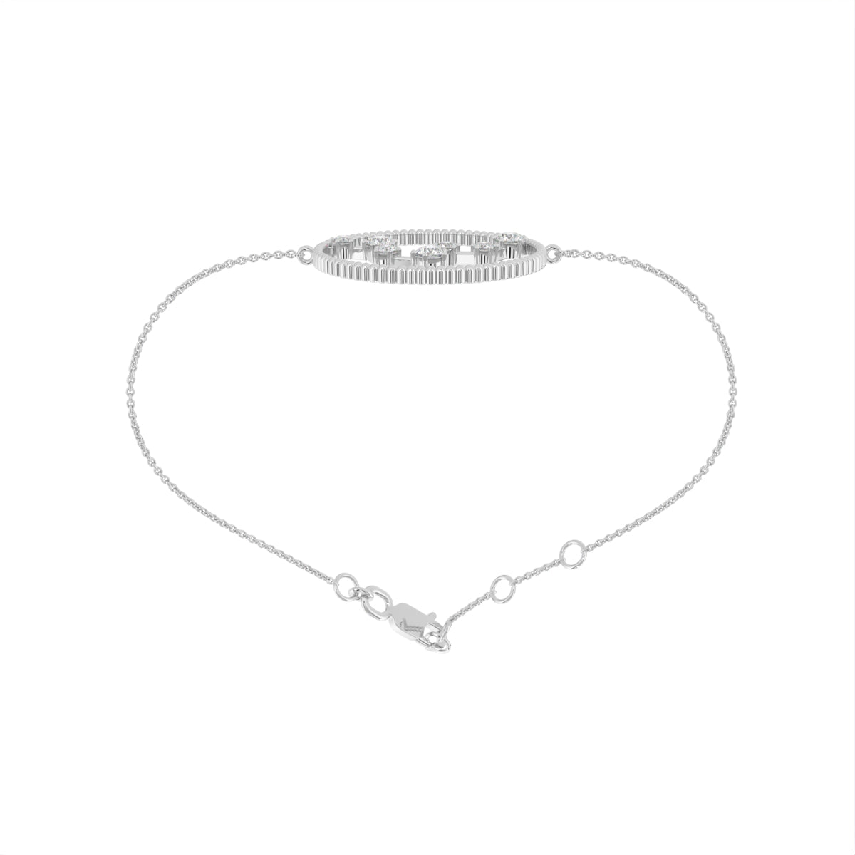 18K Pisces Constellation Diamond Bracelet — FRONT