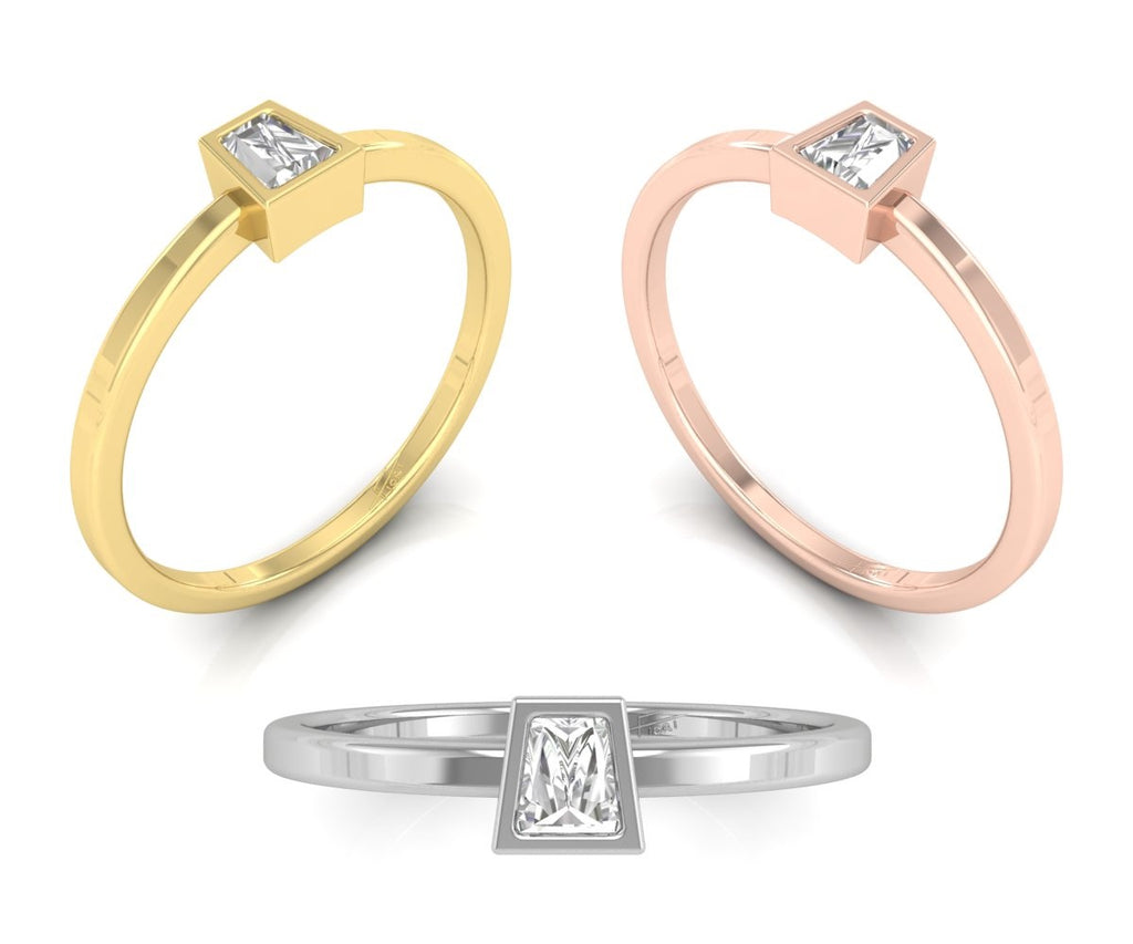 vimg:FJ2828|vimg:FJ2837|18K Solitaire Baguette Diamond Promise Ring — 3 COLOR