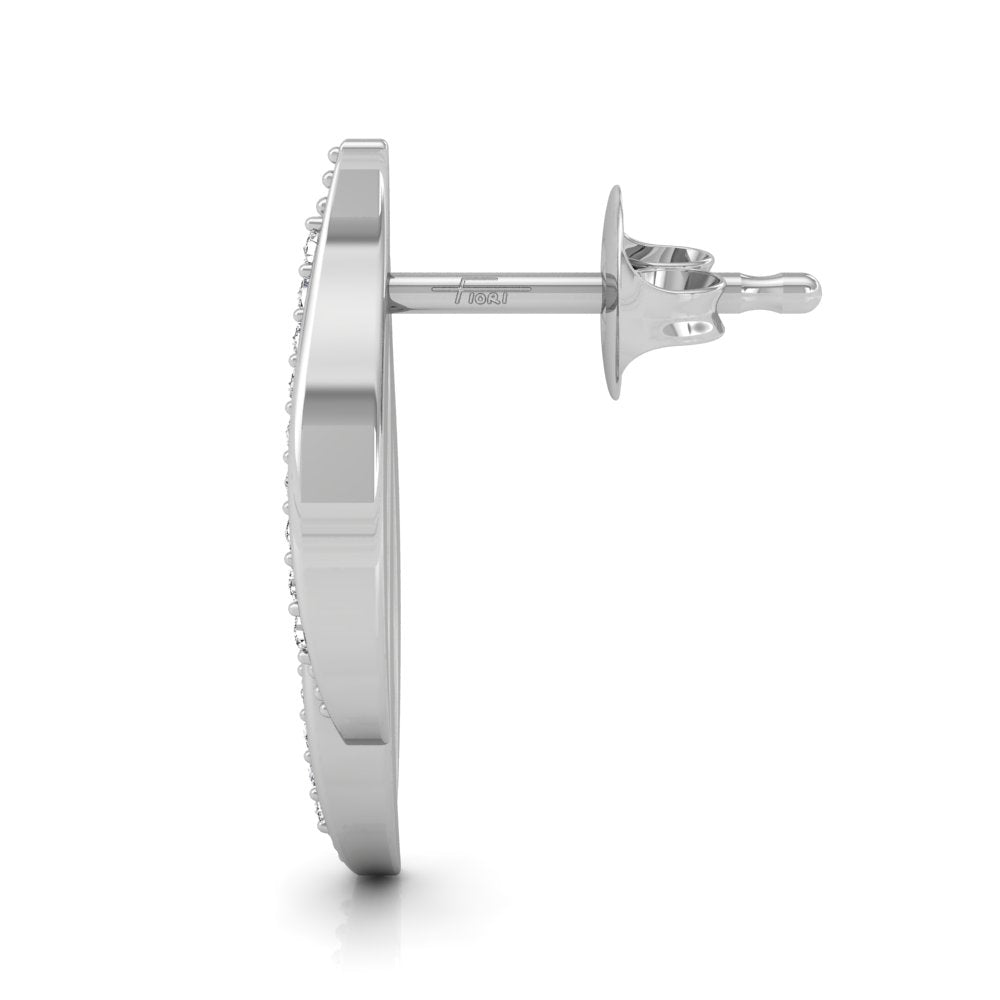 18K Lab Grown Diamond Earrings — SIDE VIEW