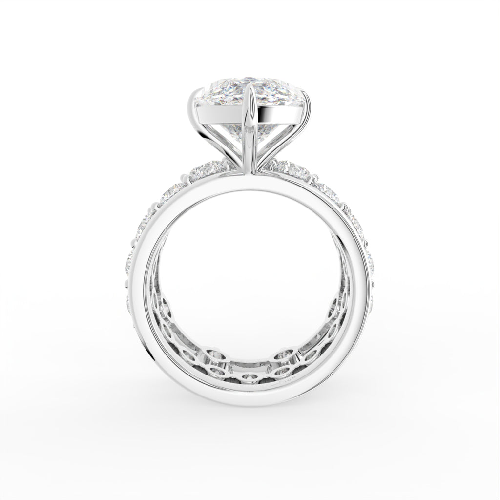 18K Solitaire Diamond Engagement Ring — FRONT