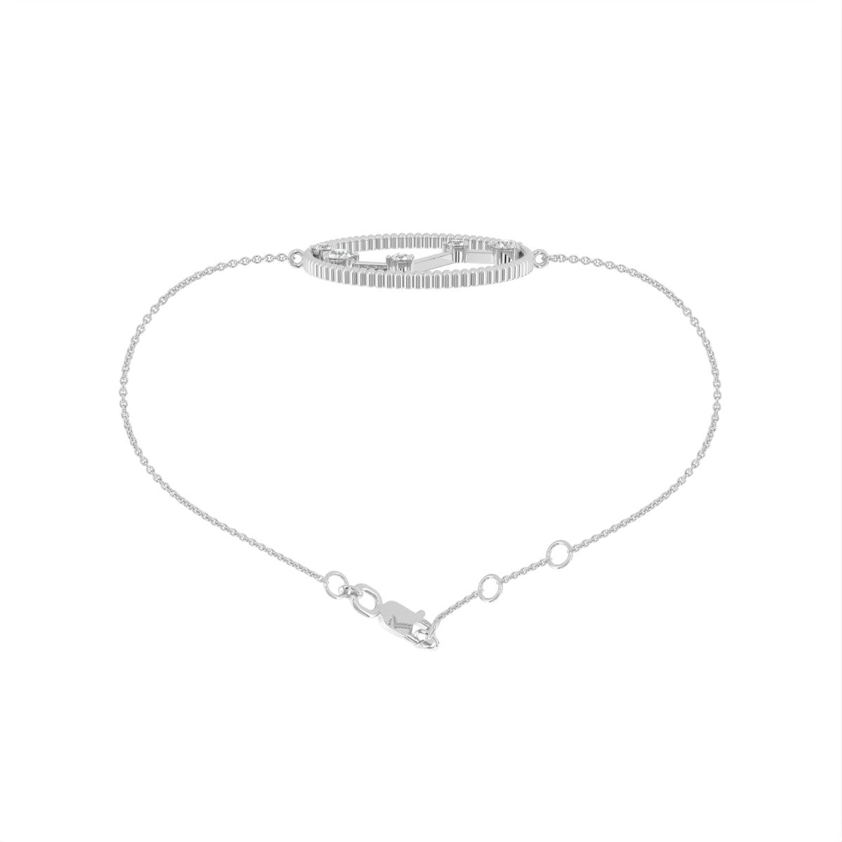 18K Aries Constellation Diamond Bracelet — FRONT