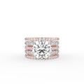 18K Two Tone Solitaire Round Diamond Ring — TOP