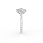 18K Solitaire Cushion Diamond Engagement Ring — SIDE