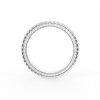 18K Full Eternity Round Diamond Ring — FRONT