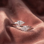 18K Bespoke Pear Diamond Ring — AI cloth, in-house