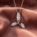 18K Floral Diamond Pendant — AI cloth, in-house