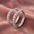 18K Diamond Hoop Earrings — AI cloth, in-house