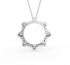18K Sun Diamond Pendant — BACK