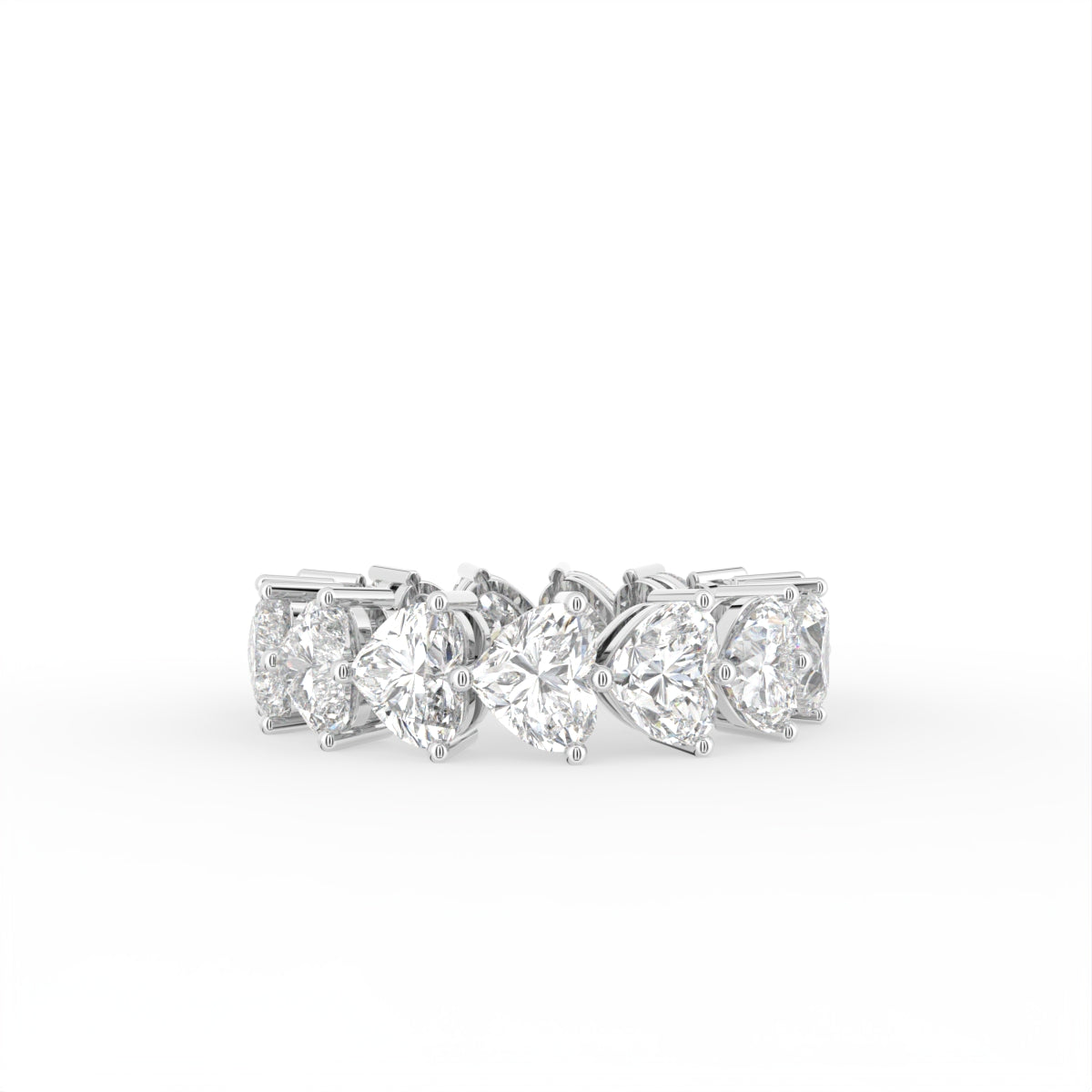 vimg:FJ4883|vimg:FJ4884|vimg:FJ4885|vimg:FJ4886|14K White Gold Full Eternity Heart Diamond Ring — TOP