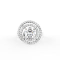 18K Halo Round Diamond Engagement Ring — TOP