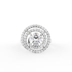 18K Halo Round Diamond Engagement Ring — TOP