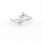 18K Bespoke Oval Diamond Ring — TOP