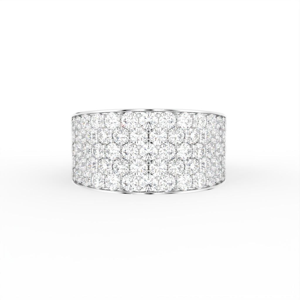 18K Bespoke Pave Diamond Ring — TOP