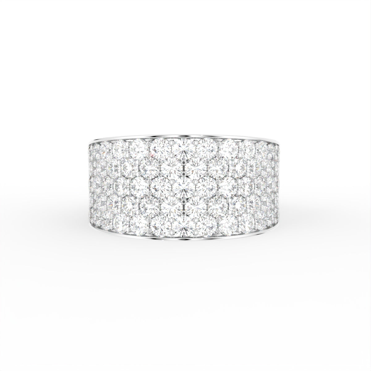 18K Bespoke Pave Diamond Ring — TOP