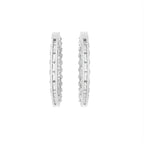 18K Diamond Hoop Earrings — BACK