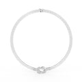 Sterling Silver Diamond Necklace — TOP