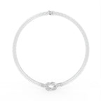 Sterling Silver Diamond Necklace — TOP