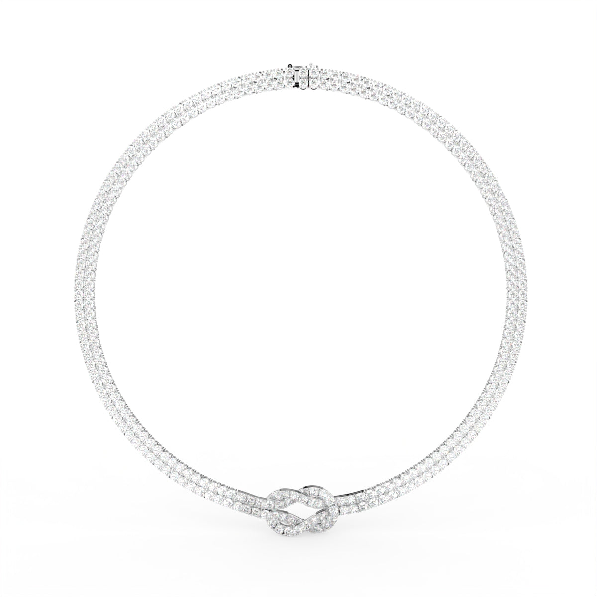 Sterling Silver Diamond Necklace — TOP