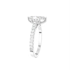 18K Solitaire Princess Diamond Engagement Ring — 3D VIEW