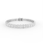 18K Yellow Gold Emerald Diamond Tennis Bracelet — TOP