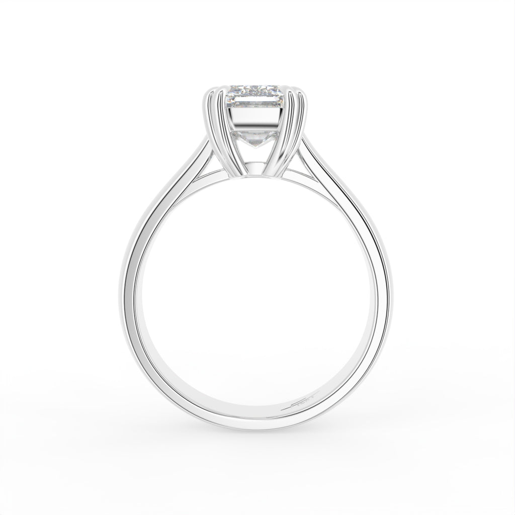18K Solitaire Diamond Engagement Ring — FRONT