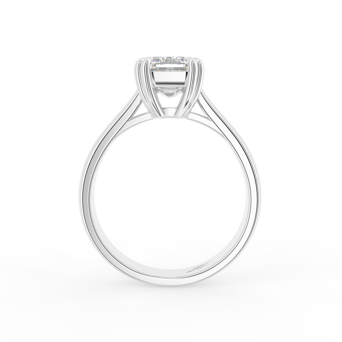 18K Solitaire Diamond Engagement Ring — FRONT
