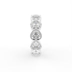 18K Full Eternity Heart Diamond Ring — SIDE