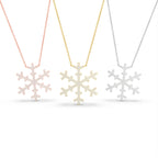 vimg:FJ6483|vimg:FJ6484|vimg:FJ6485|vimg:FJ6486|18K White Gold Snowflake Round Diamond Pendant — 3 COLOR