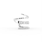 18K Yellow Gold Bespoke Diamond Ear Cuff — SIDE VIEW