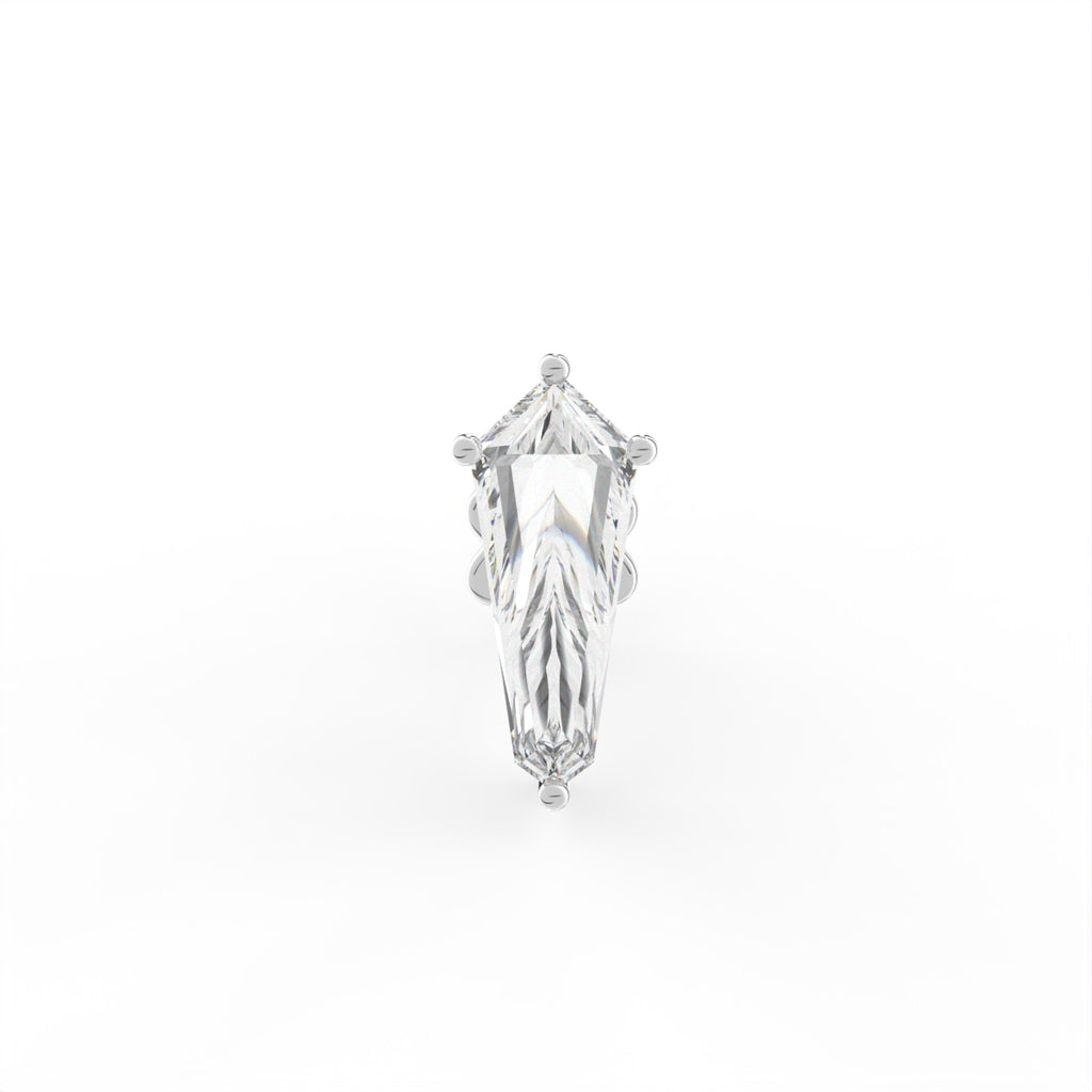 18K Fancy Bezel Diamond Stud Earrings — TOP