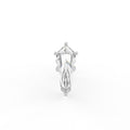 18K Fancy Bezel Diamond Stud Earrings — TOP