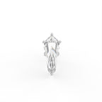 18K Fancy Bezel Diamond Stud Earrings — TOP