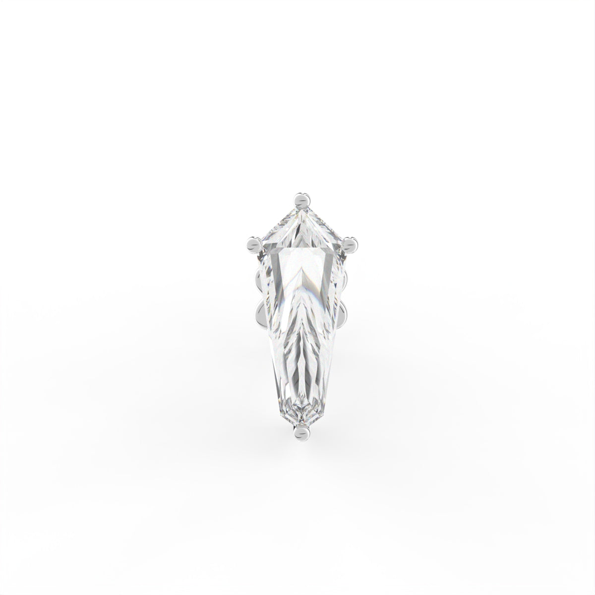 18K Fancy Bezel Diamond Stud Earrings — TOP