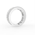18K White Gold Eternity Baguette Diamond Ring — 3D VIEW