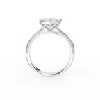 18K White Gold Solitaire Diamond Ring — FRONT