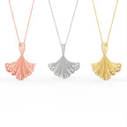Sterling Silver Diamond Pendant — 3 COLOR