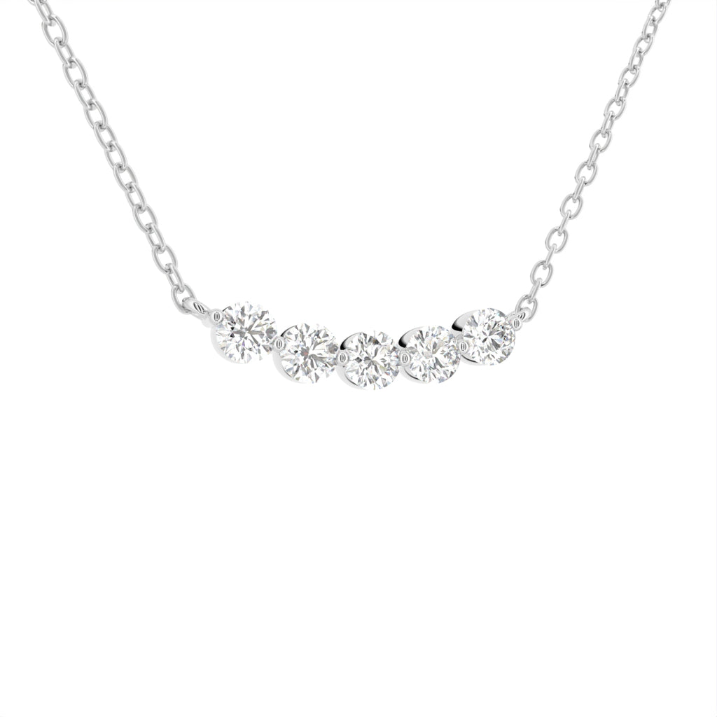 18K Geometric Round Diamond Pendant — 3D VIEW