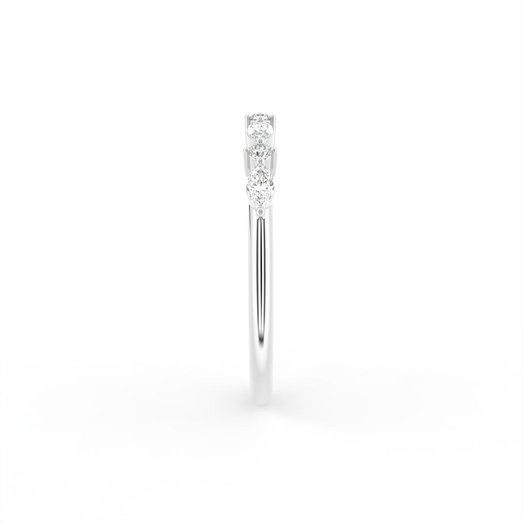 18K Eternity Round Diamond Ring — SIDE